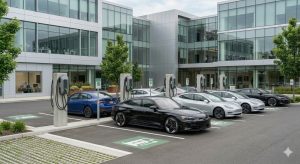 Installation borne de recharge pour flotte de véhicules
